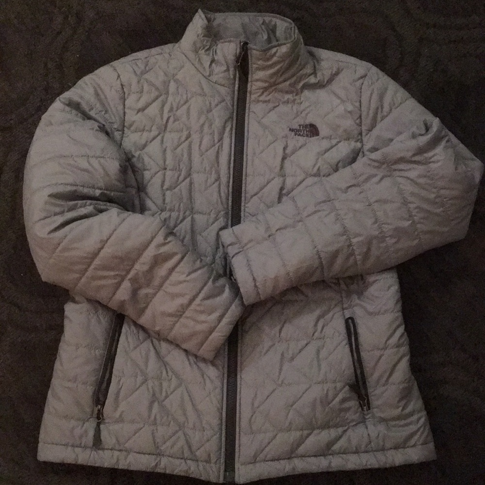 Gray North Face Puffer Coat